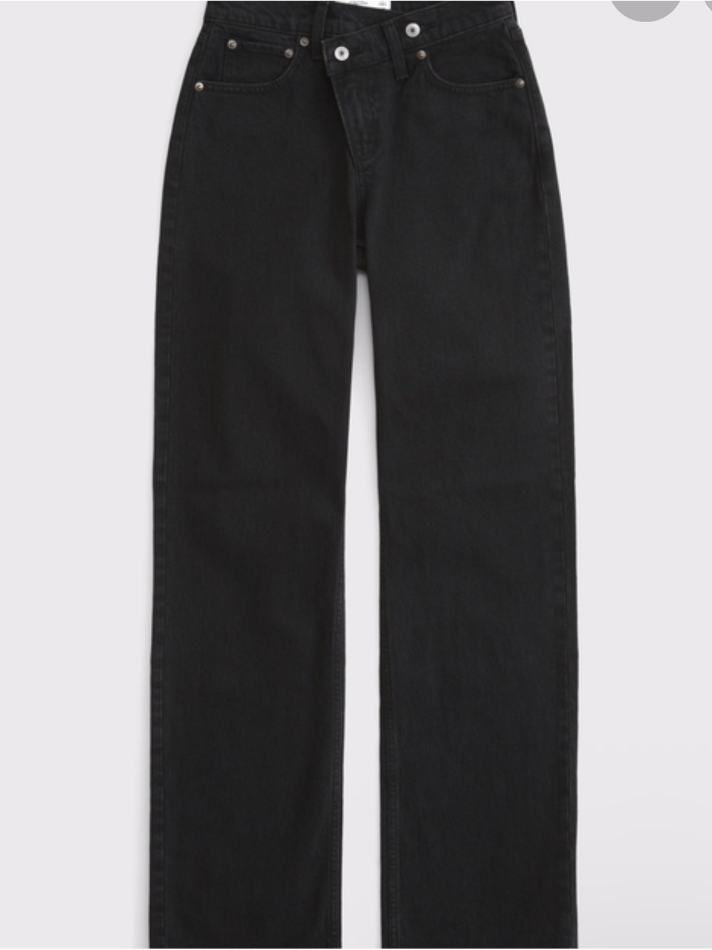 Abercrombie & Fitch Black Straight Leg Women’s Jeans Curve Love